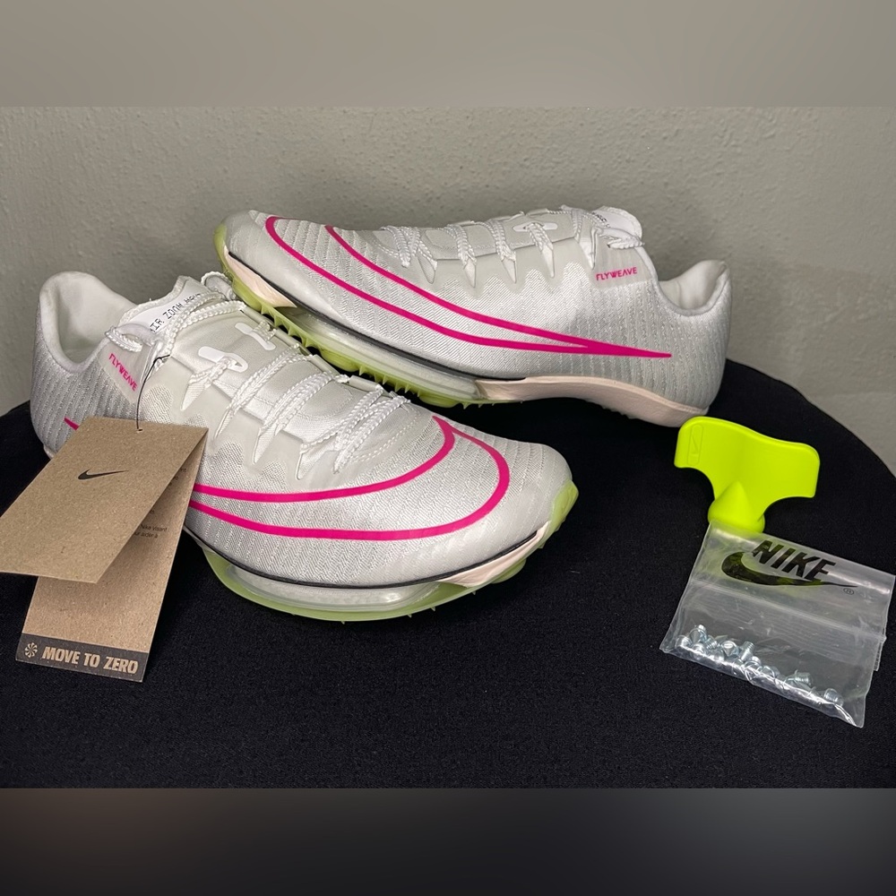 NEW Nike Air Zoom Max Fly Lemon Twist Sail Track & Field Spikes Mens sz 11